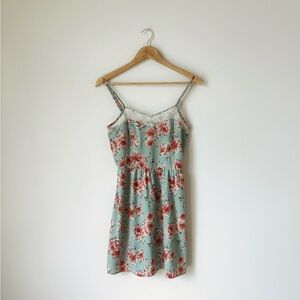 Forever 21 Green Floral Sundress
